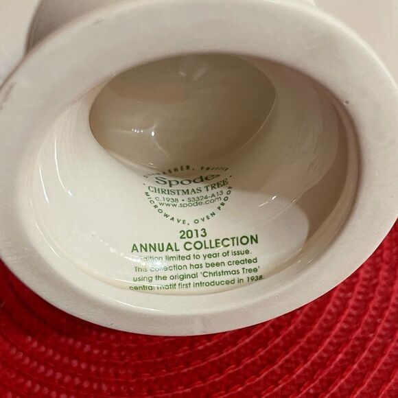 Spode Christmas Tree Annual Footed Candy Dish 2013 NWT - Picture 7 of 13